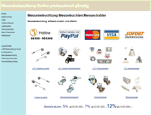 Tablet Screenshot of messebeleuchtung-online.de